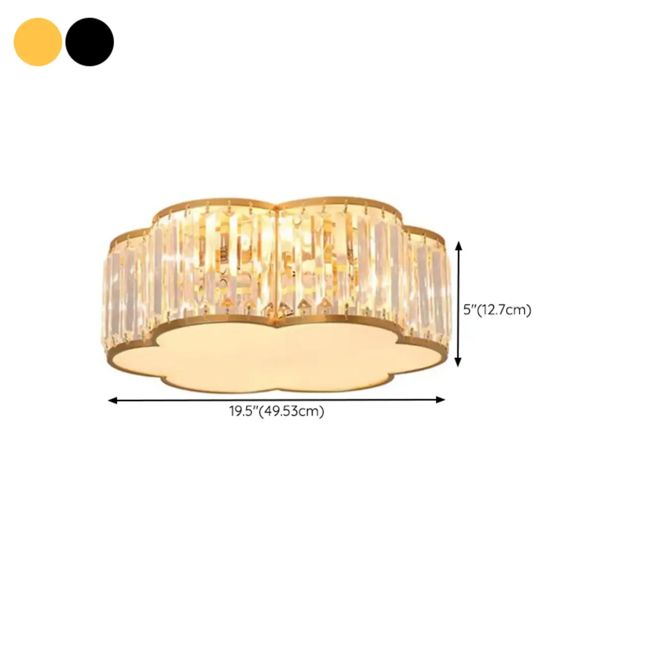 19 to 20 Inch Crystal Ceiling Light for Modern Living Room  Image - 18