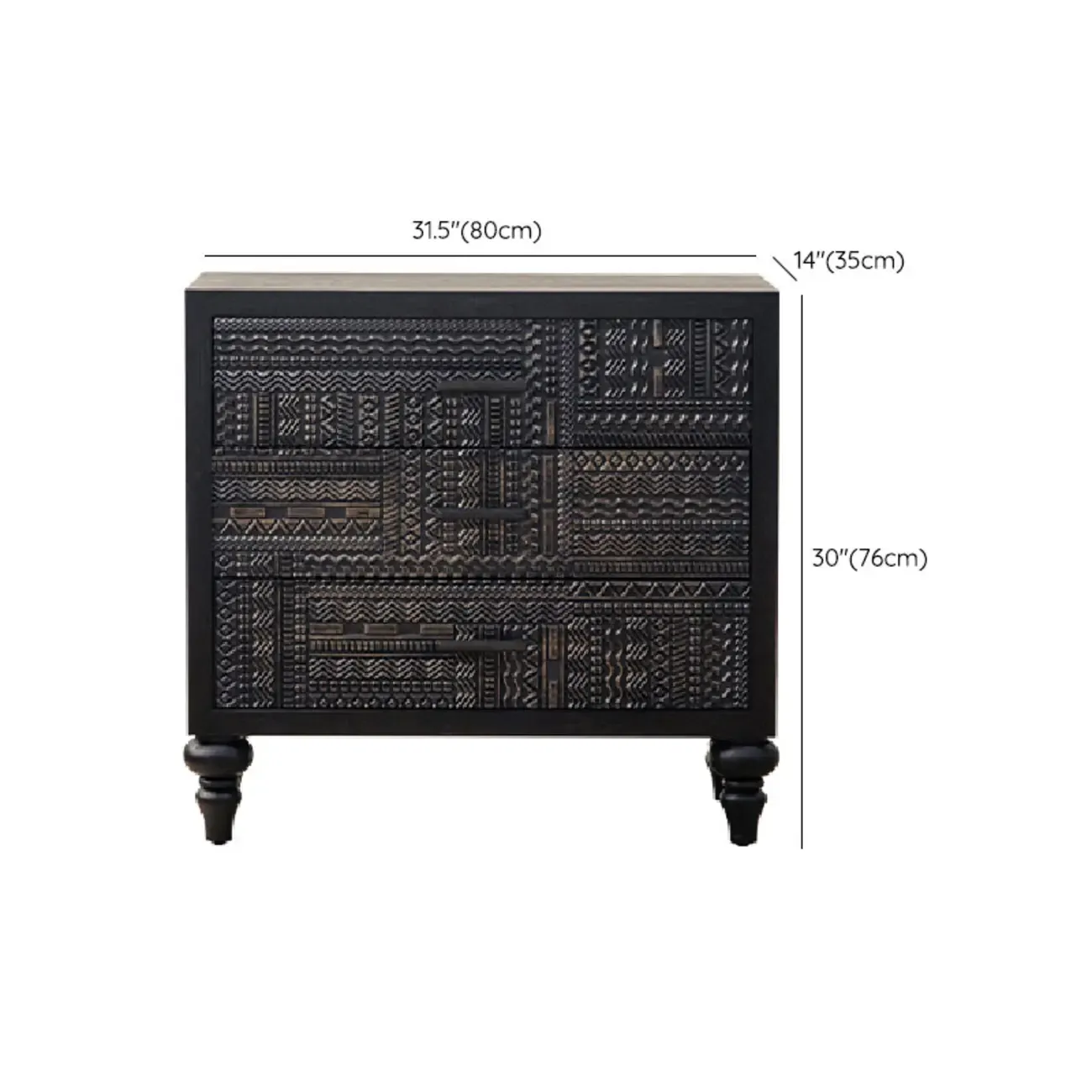 Mid-Century Wood Carved Cabinet for Living Room Decor Image - 15