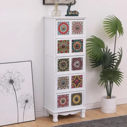 Mid-Century Modern Cabinet with Decorative patterns for Home Image - 35