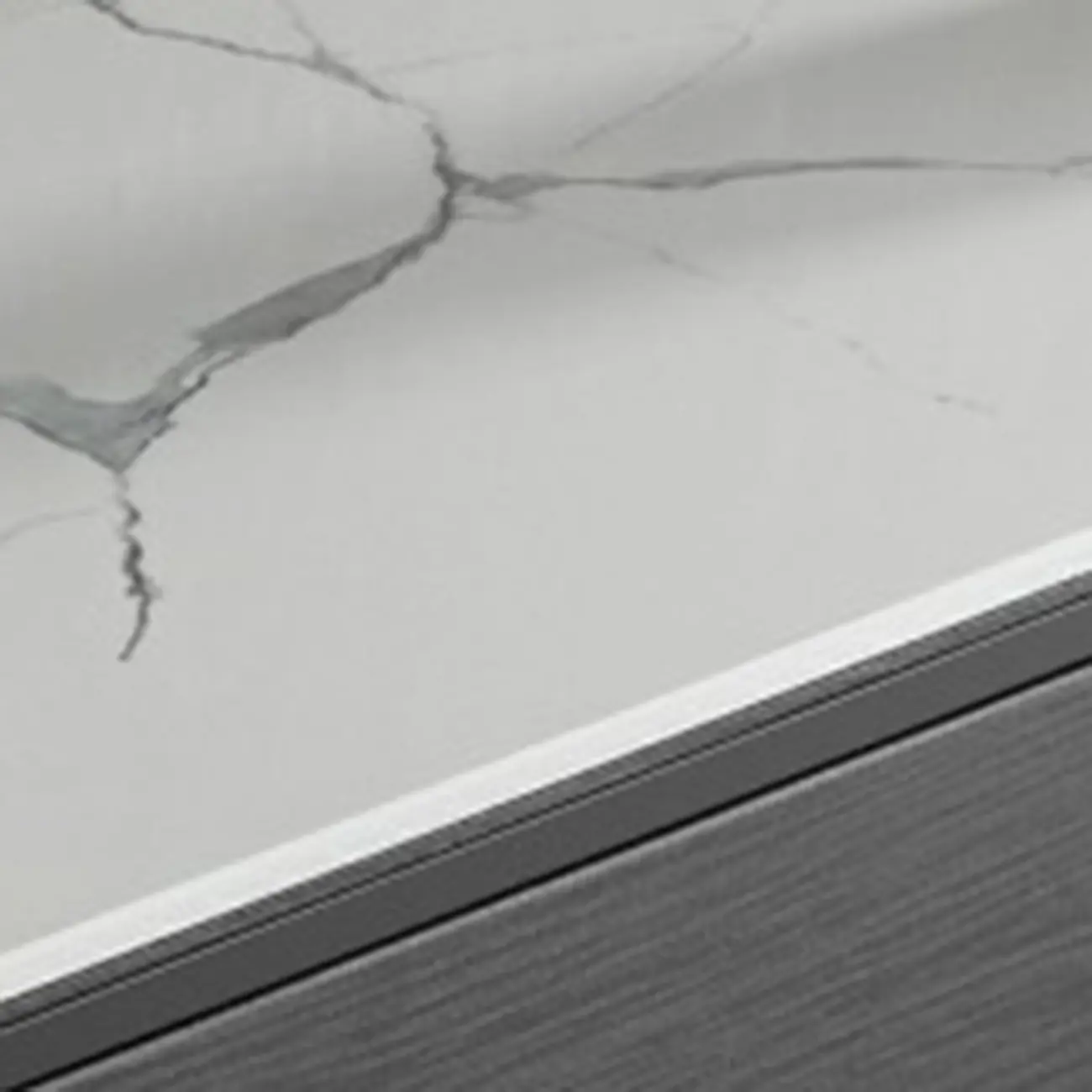 Modern Wooden Buffet Table with Stone Top and Storage Image - 7 | homeyfad