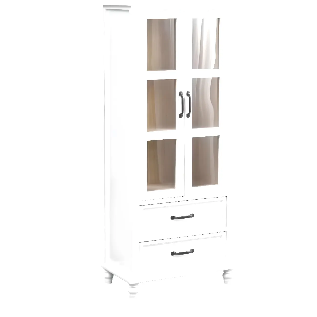 Freestanding Solid Wood White Cabinet with Drawers | homeyfad