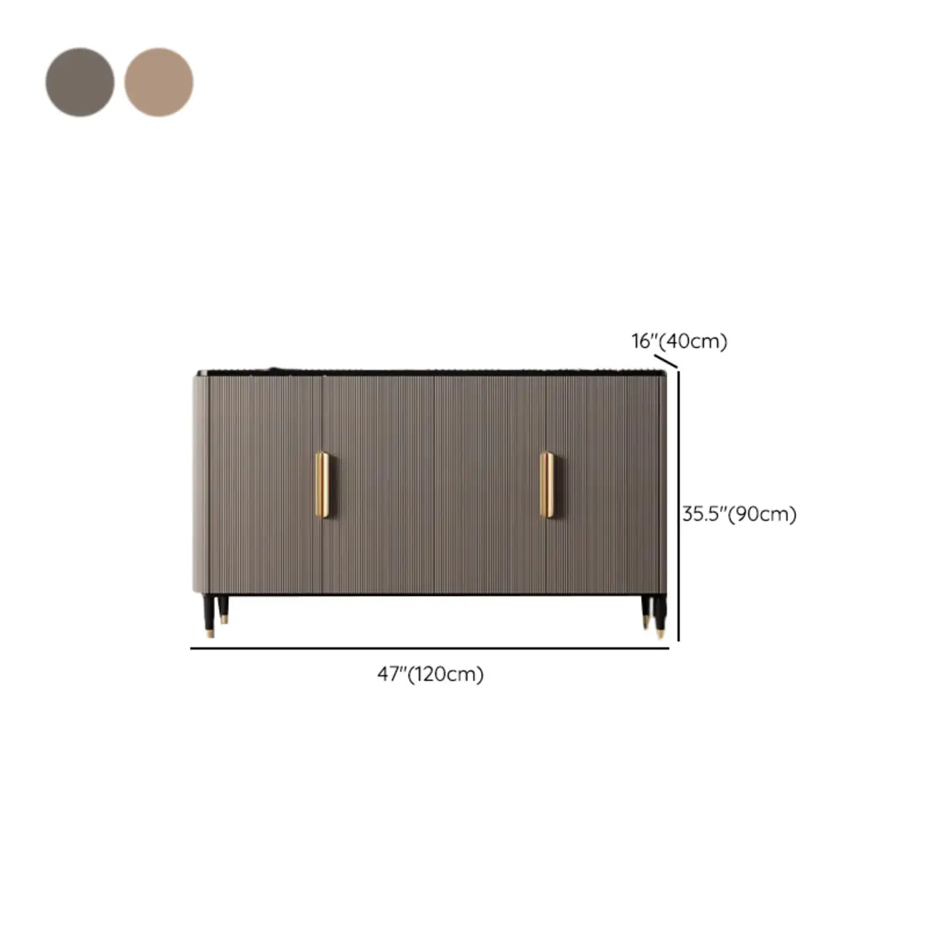 35.5" Glam Wooden Accent Cabinet for Living Room Decor Image - 18 | homeyfad