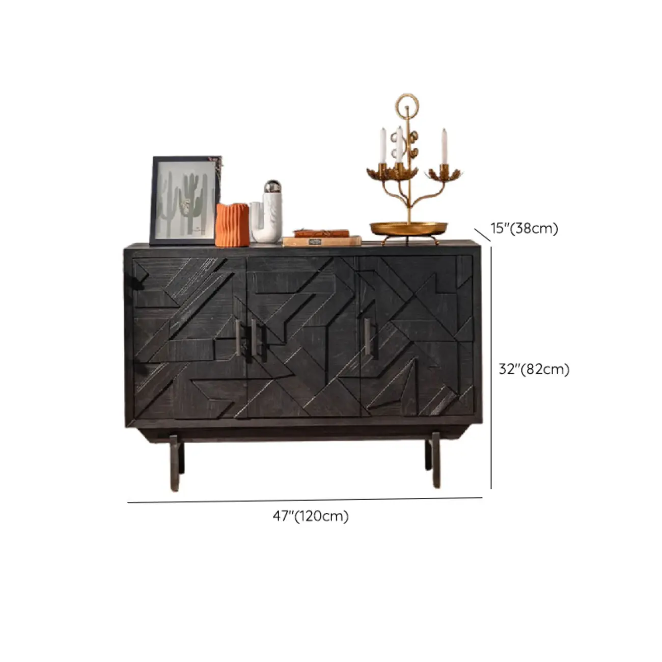 Mid-Century Wood Carved Cabinet for Living Room Decor Image - 20 | homeyfad