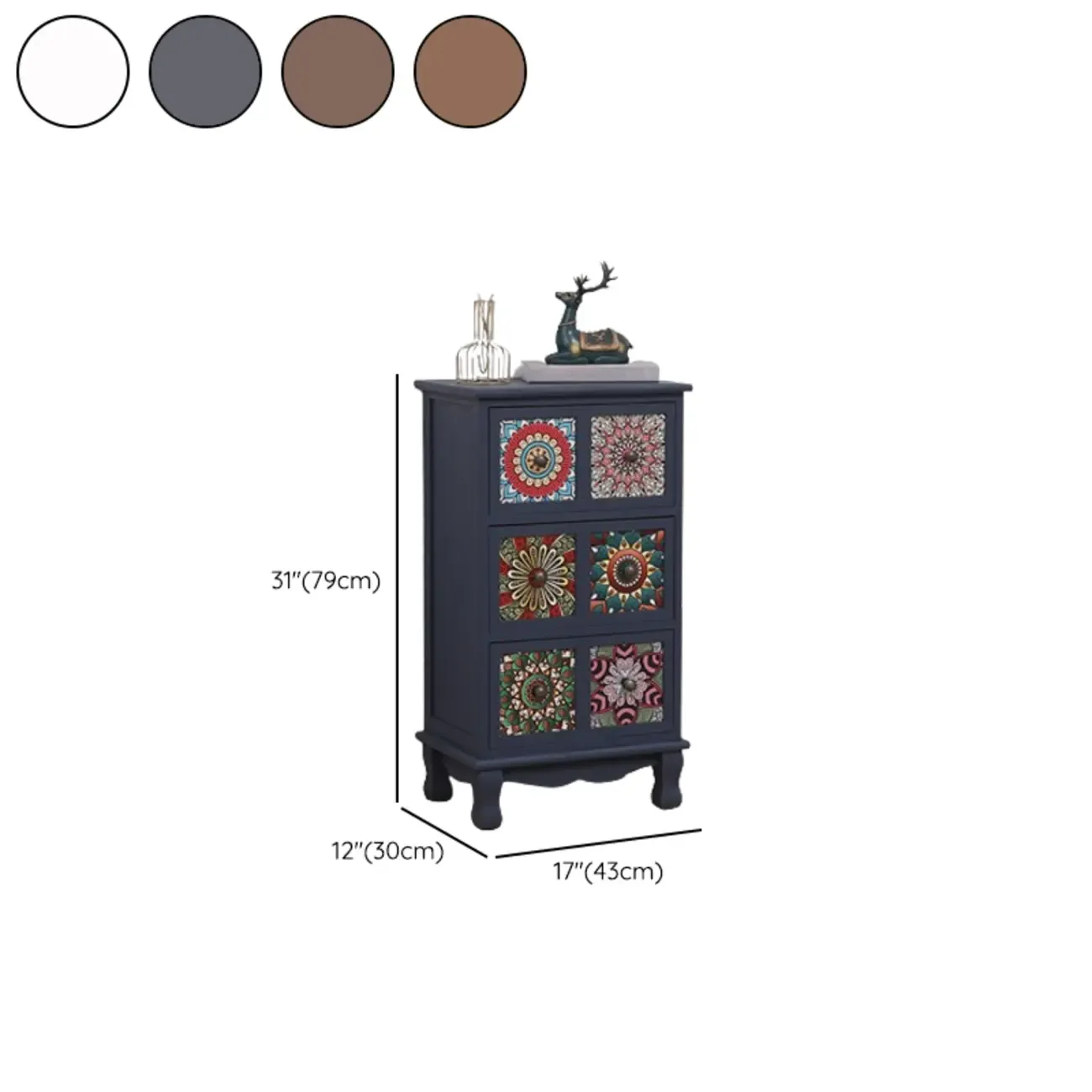 Mid-Century Modern Cabinet with Decorative patterns for Home #size