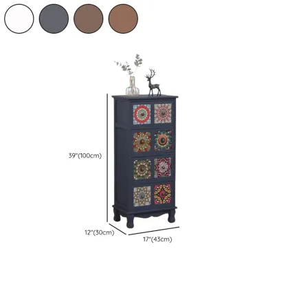 Mid-Century Modern Cabinet with Decorative patterns for Home Image - 38