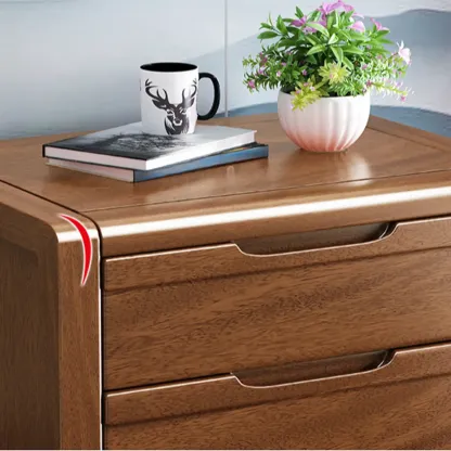 Mid-Century Solid Wood Cabinet with Freestanding Design Image - 10