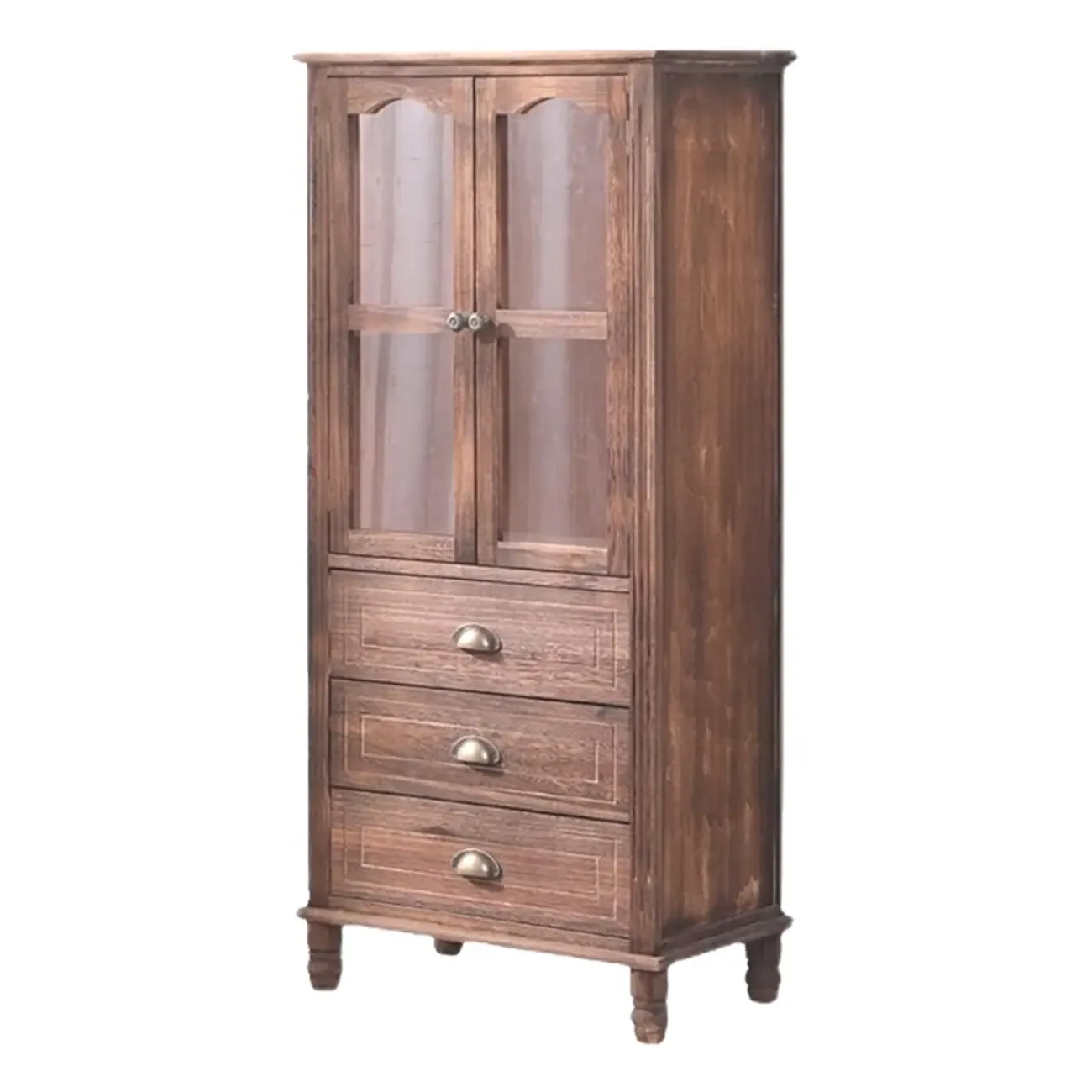 Modern Solid Wood White Cabinet for Versatile Home Storage Image - 9