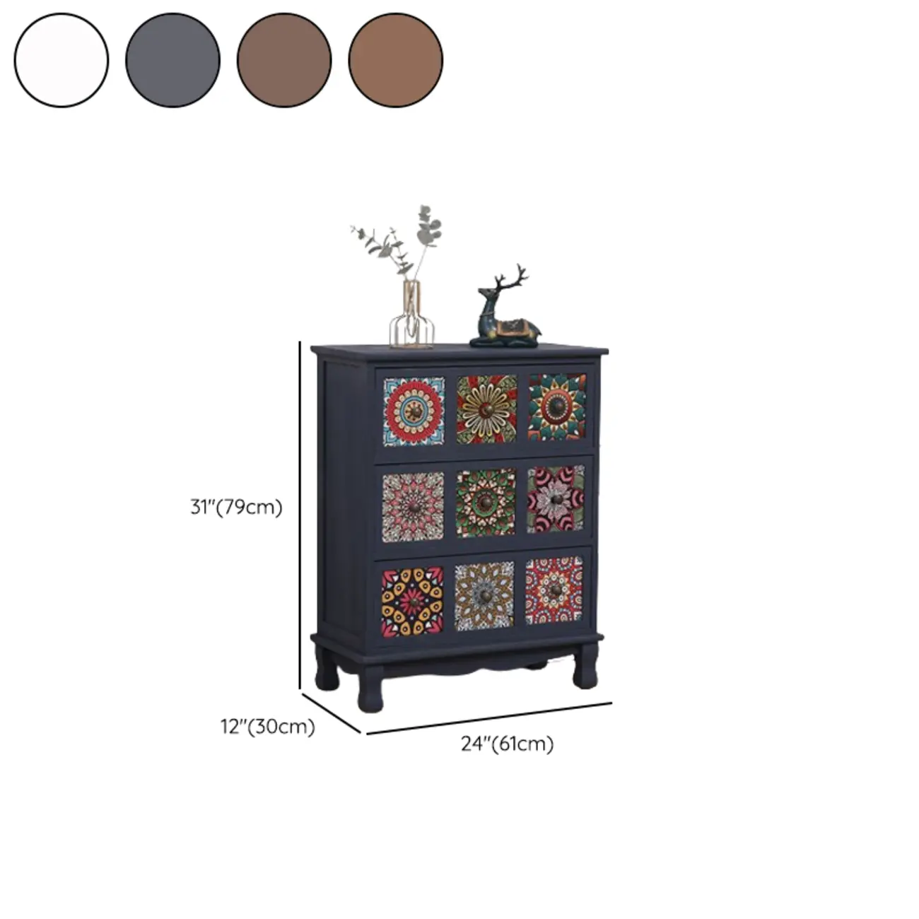 Mid-Century Modern Cabinet with Decorative patterns for Home Image - 40 | homeyfad