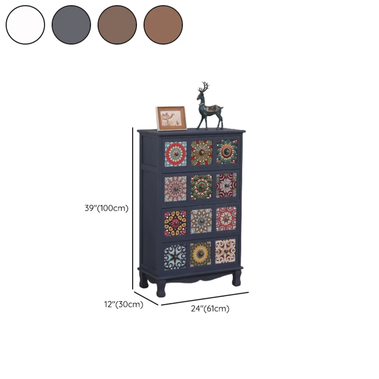 Mid-Century Modern Cabinet with Decorative patterns for Home Image - 41 | homeyfad