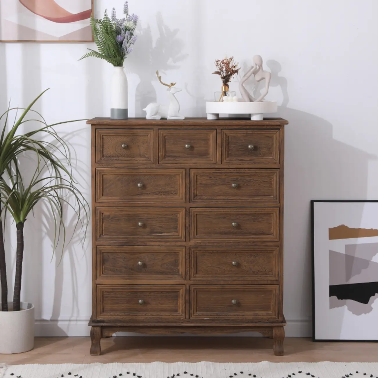 Rustic Waterproof Accent Cabinet for Living Room Storage Image - 31 | homeyfad