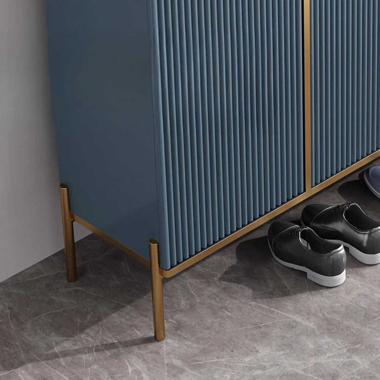 Freestanding Stone Top Sideboard Cabinet with Metal Legs  Image - 2 | homeyfad