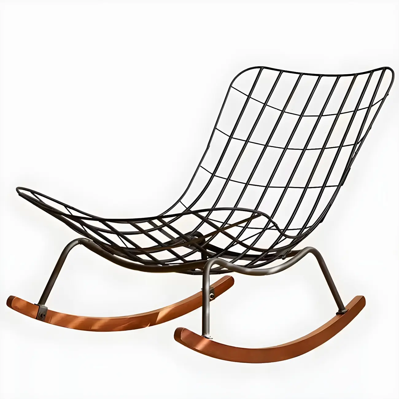 Suede Upholstered Rocking Chair with Ottoman for Living Room Image - 14 | homeyfad