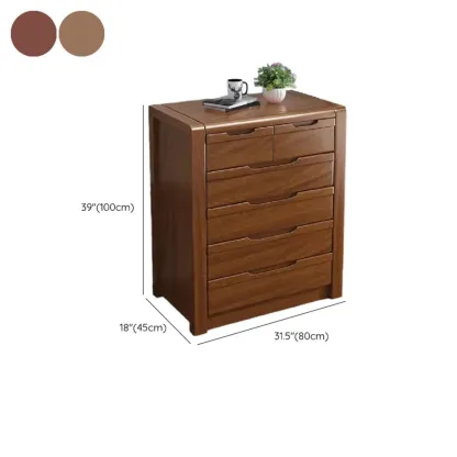 Mid-Century Solid Wood Cabinet with Freestanding Design Image - 16