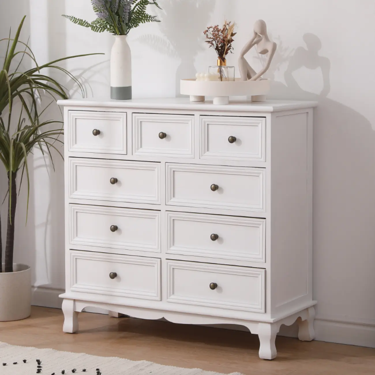 Rustic Waterproof Accent Cabinet for Living Room Storage Image - 2 | homeyfad