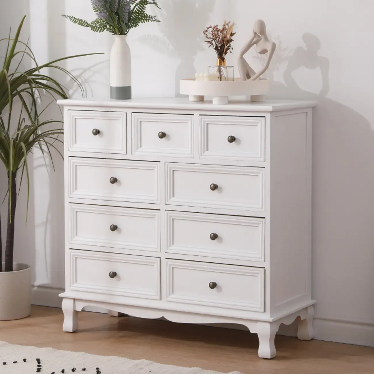 Rustic Waterproof Accent Cabinet for Living Room Storage Image - 2