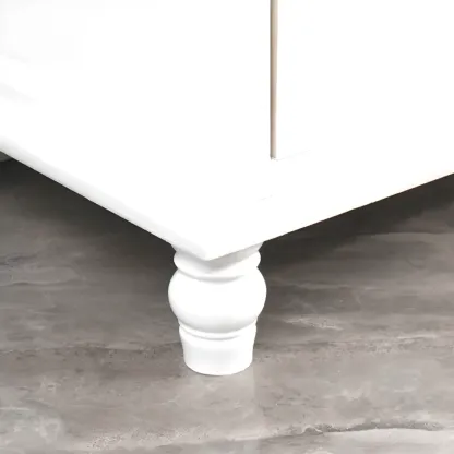 Modern Solid Wood White Cabinet for Versatile Home Storage Image - 18