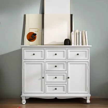 Rustic Waterproof Accent Cabinet for Living Room Storage Image - 6