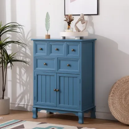 Rustic Waterproof Accent Cabinet for Living Room Storage Image - 7