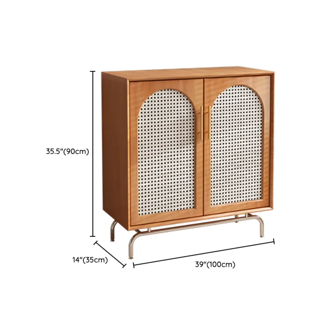 Tropical Pine Wood Accent Cabinet in Rectangular Shape Image - 13