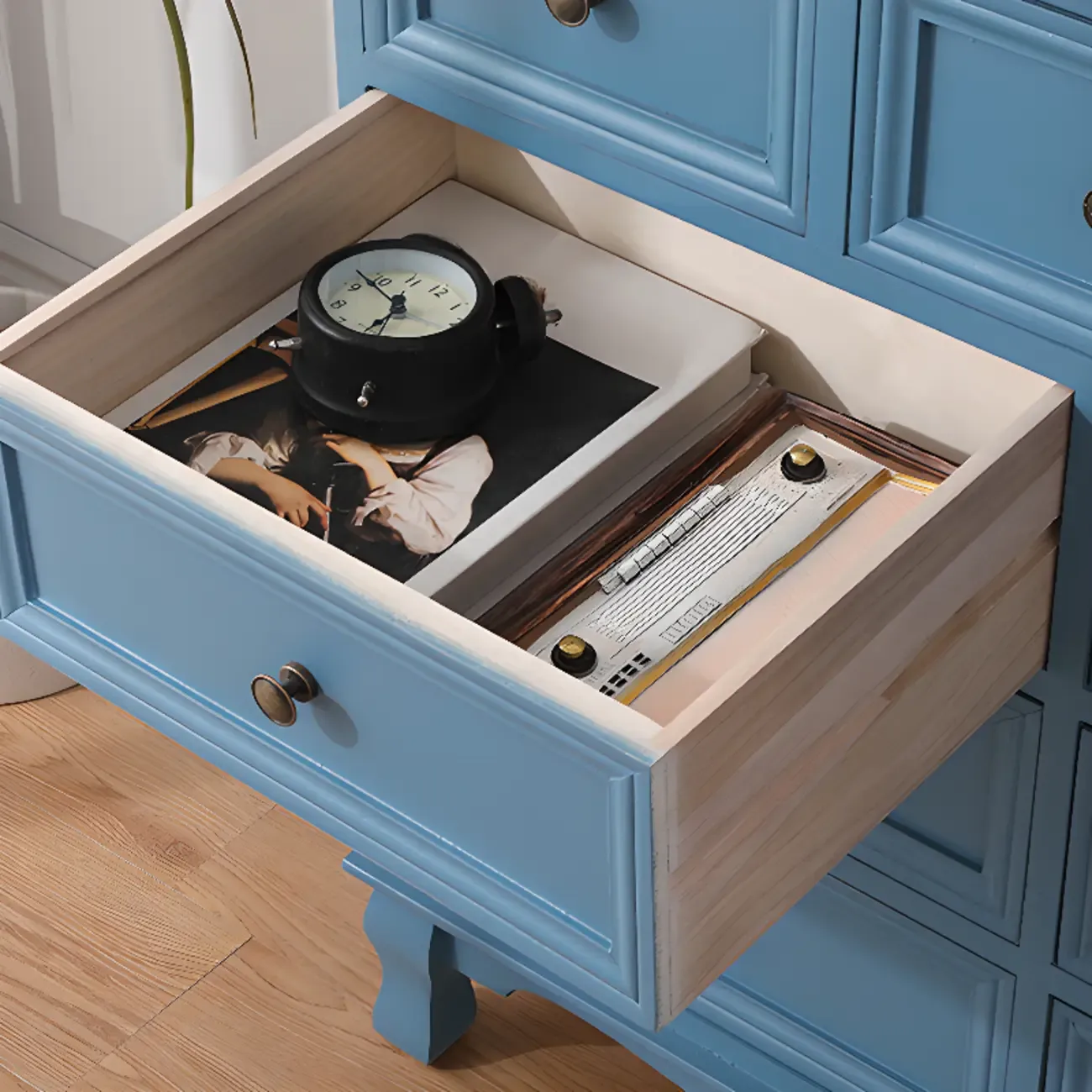 Rustic Waterproof Accent Cabinet for Living Room Storage Image - 8