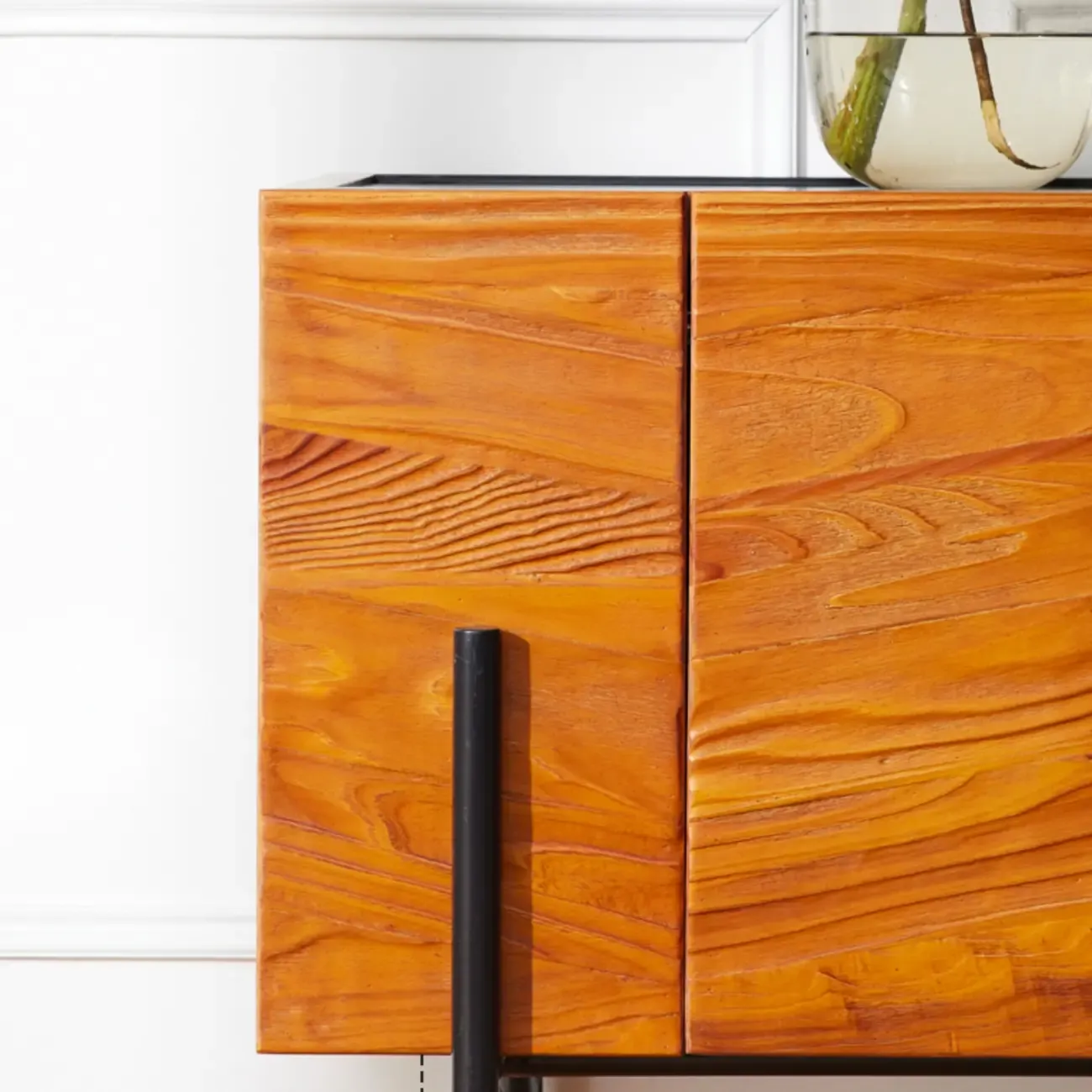 72" Free-Standing Brown Accent Cabinet for Living Room Decor Image - 10