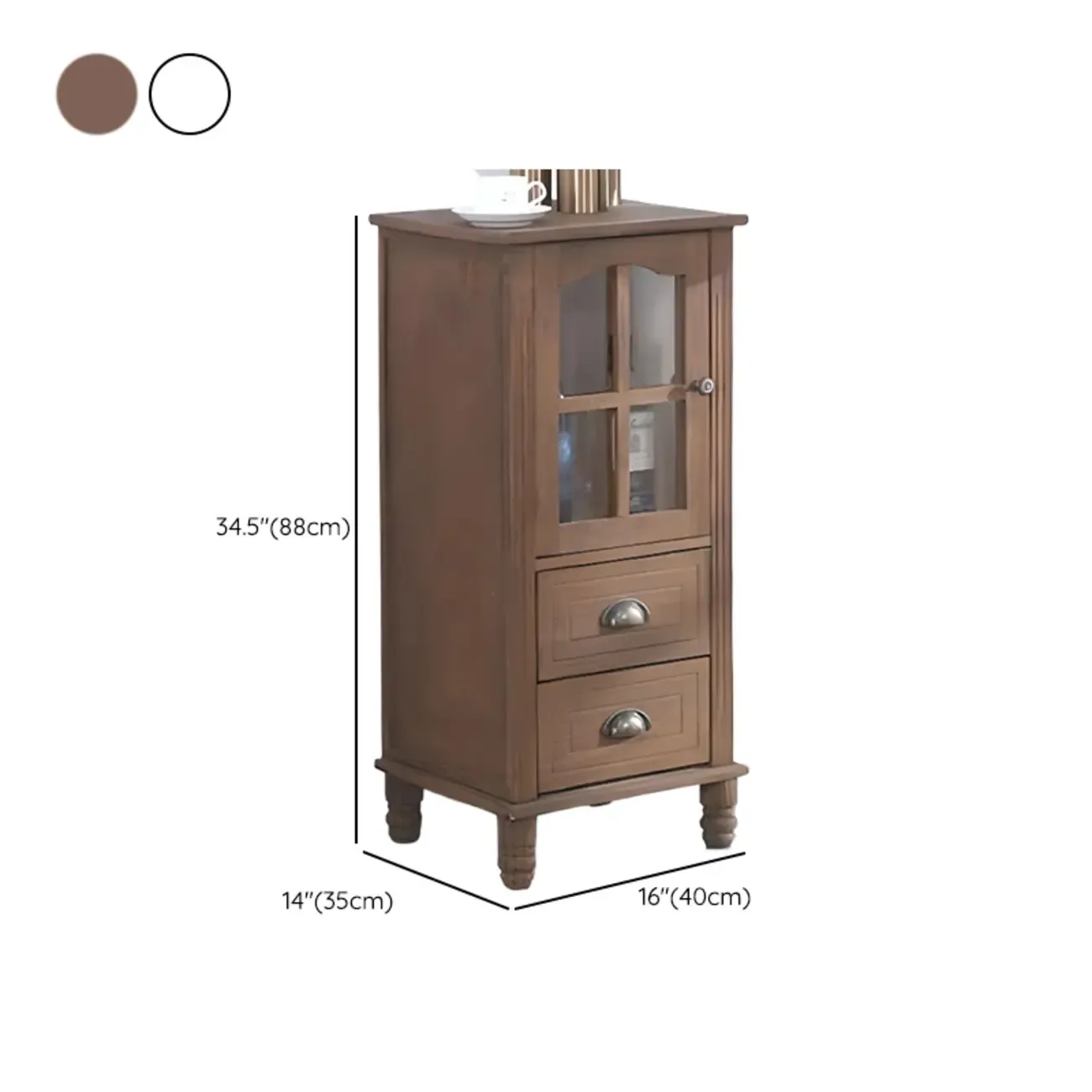 Modern Solid Wood White Cabinet for Versatile Home Storage Image - 28