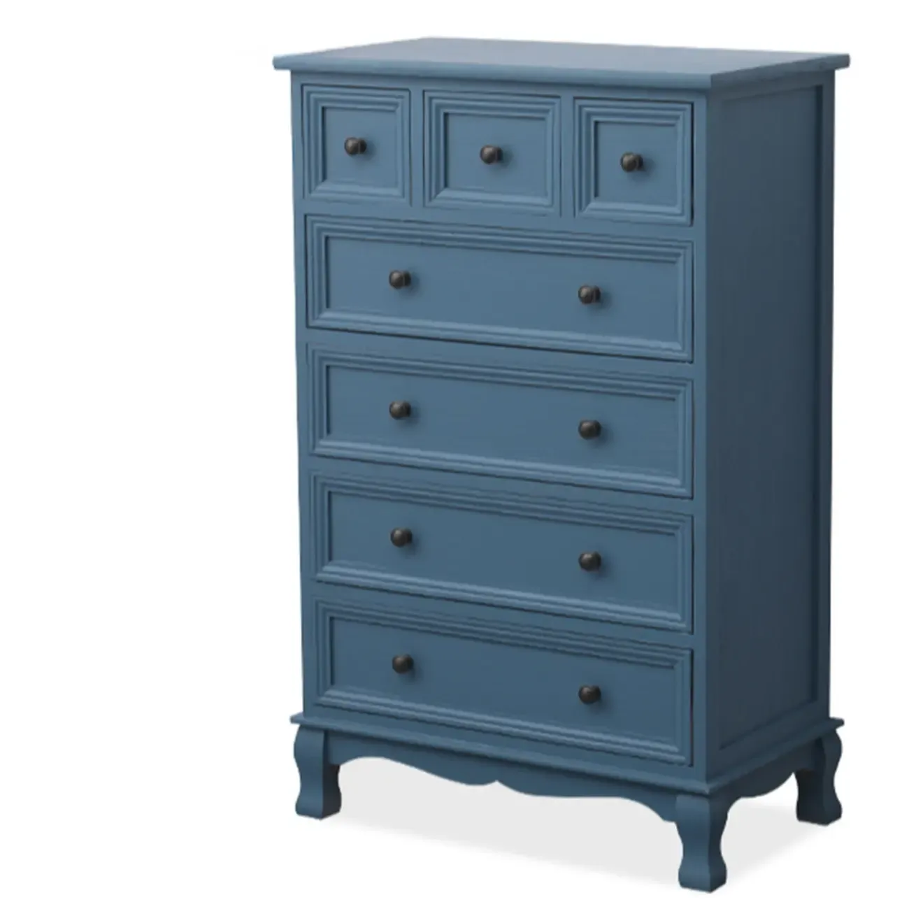 Rustic Wooden White Accent Cabinet with Multiple Drawers Image - 23