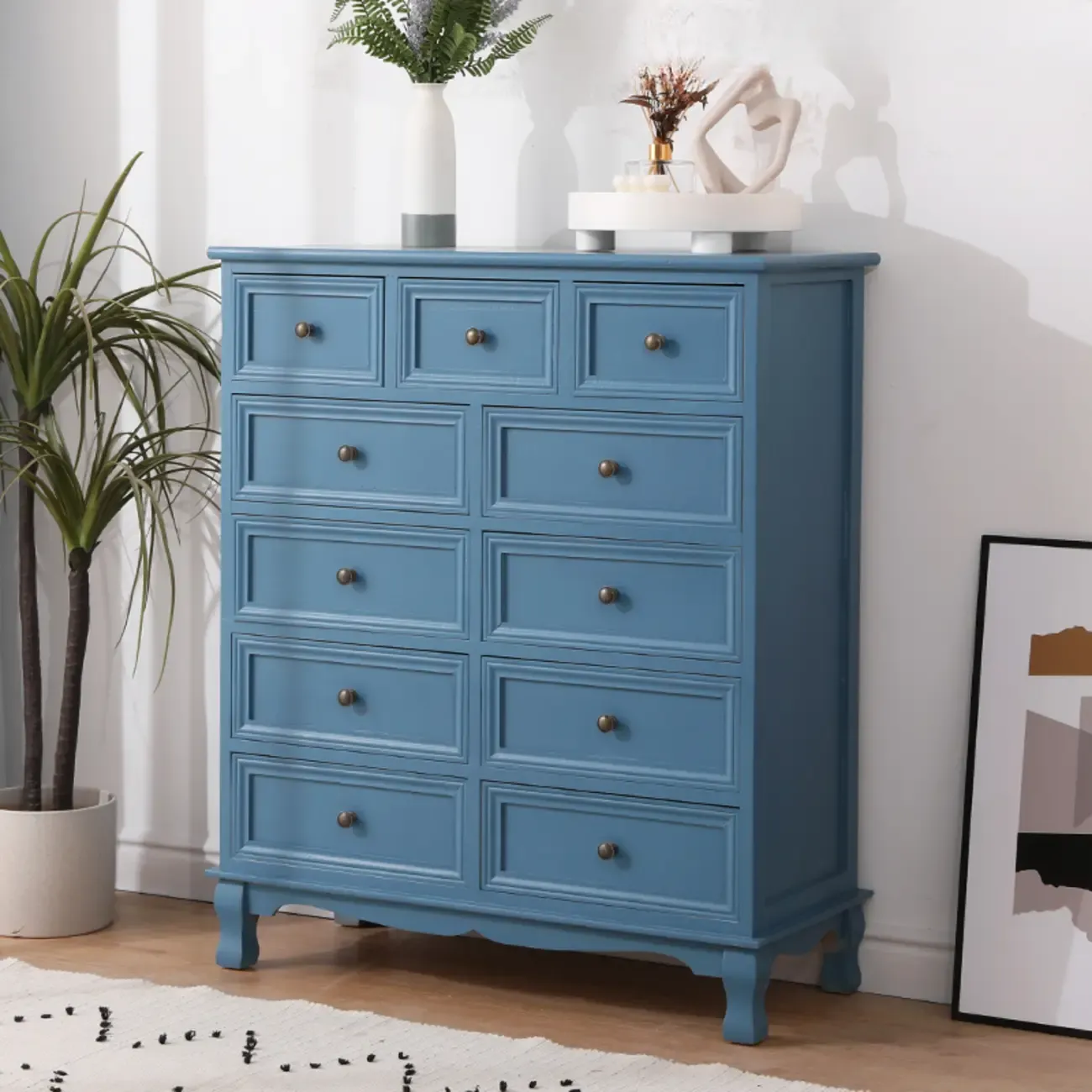 Rustic Waterproof Accent Cabinet for Living Room Storage Image - 15