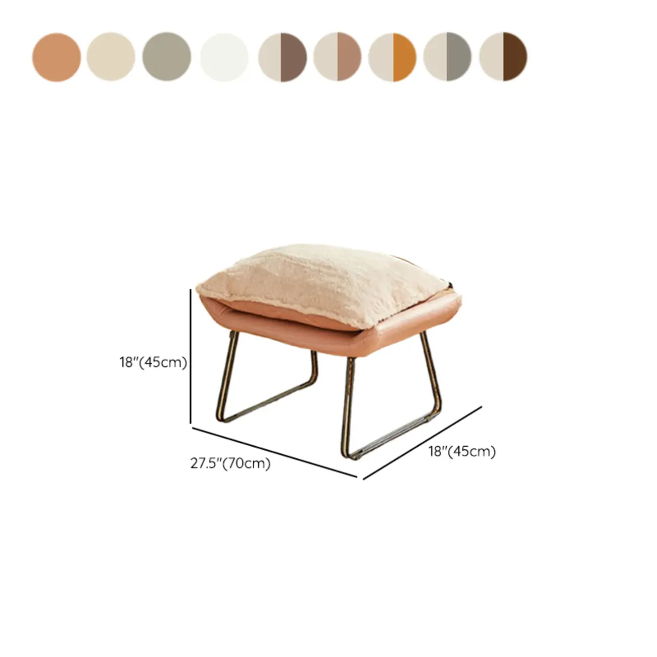 Suede Upholstered Rocking Chair with Ottoman for Living Room Image - 29 | homeyfad