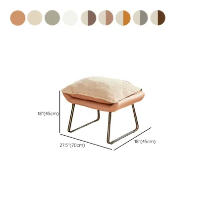 Suede Upholstered Rocking Chair with Ottoman for Living Room Image - 29