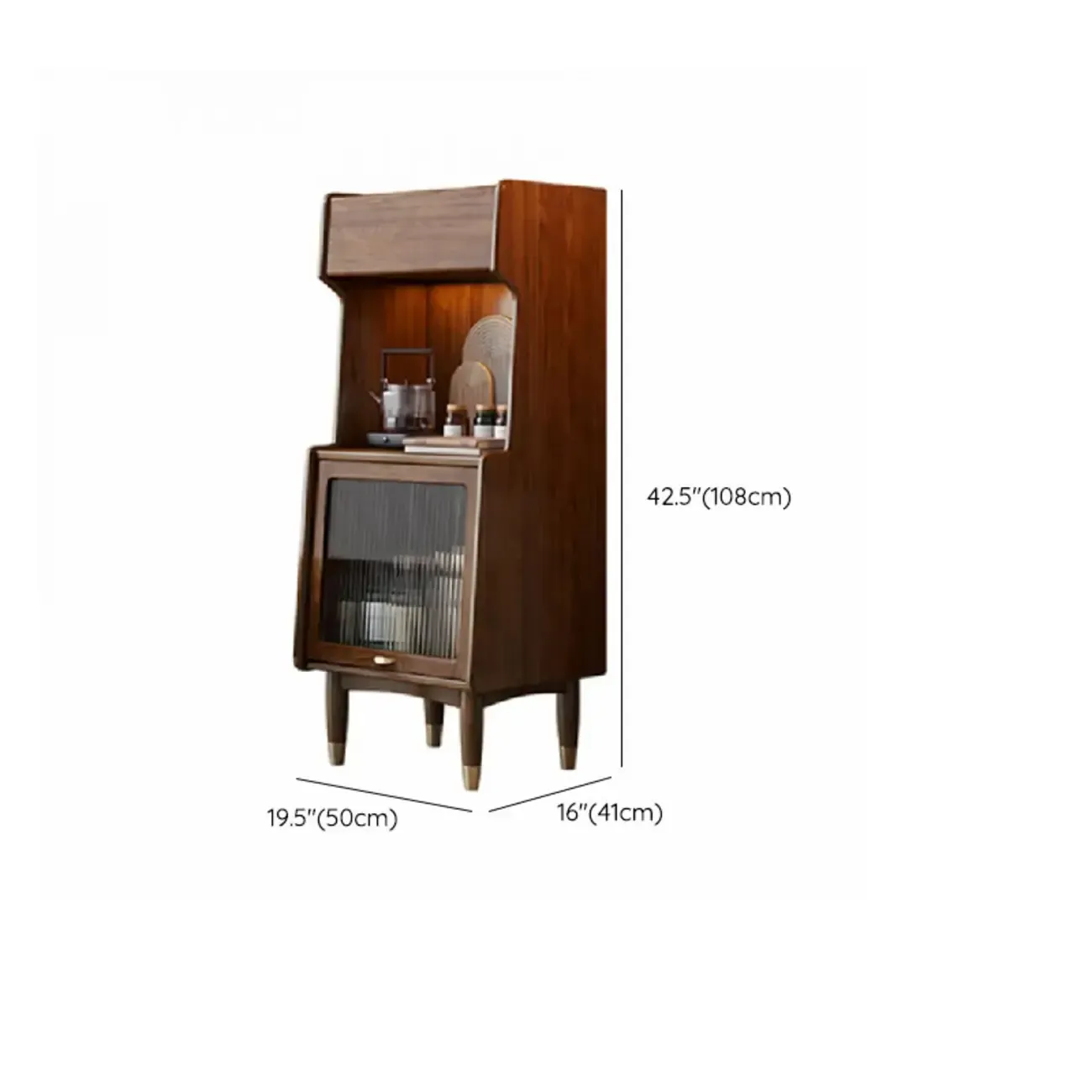 Modern Wooden Brown Wine Cabinet for Living Room Display #size