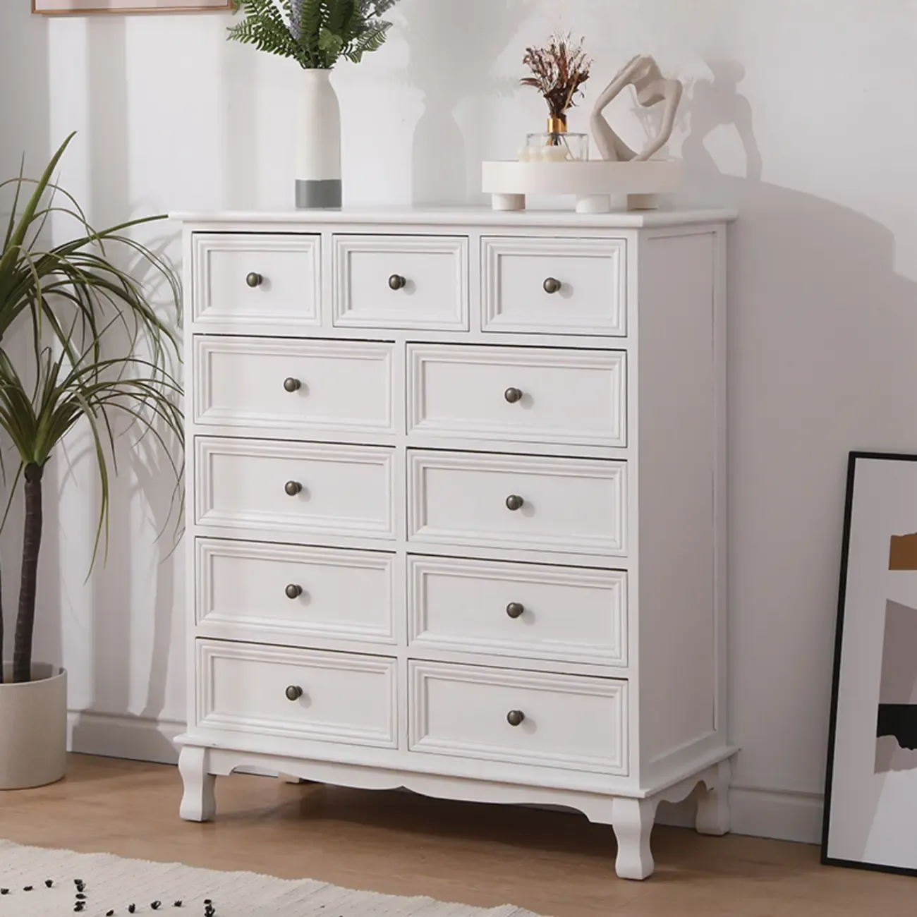 Rustic Waterproof Accent Cabinet for Living Room Storage Image - 16