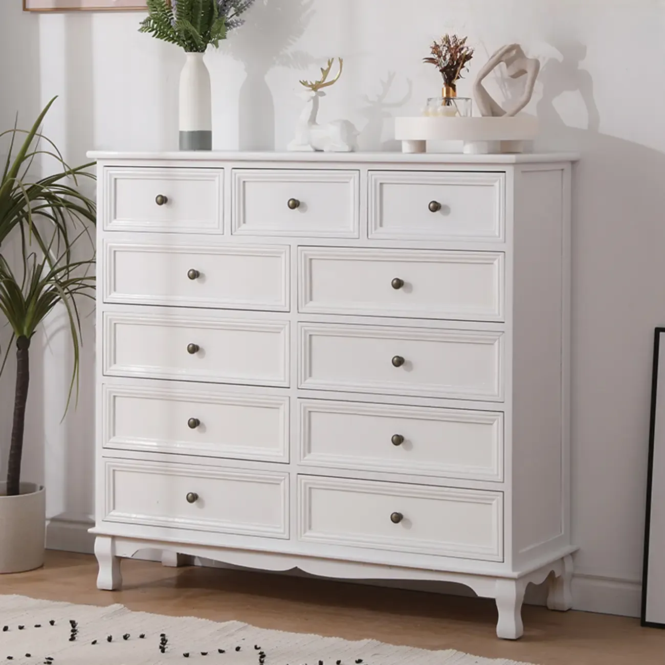 Rustic Waterproof Accent Cabinet for Living Room Storage Image - 17