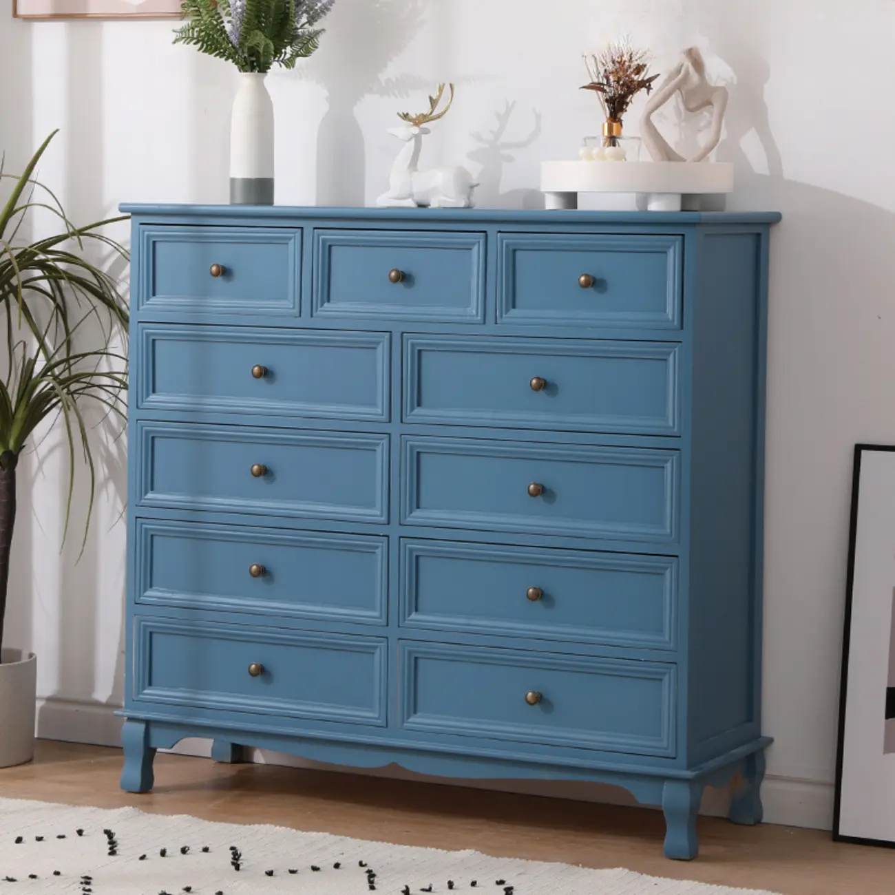 Rustic Waterproof Accent Cabinet for Living Room Storage Image - 18 | homeyfad