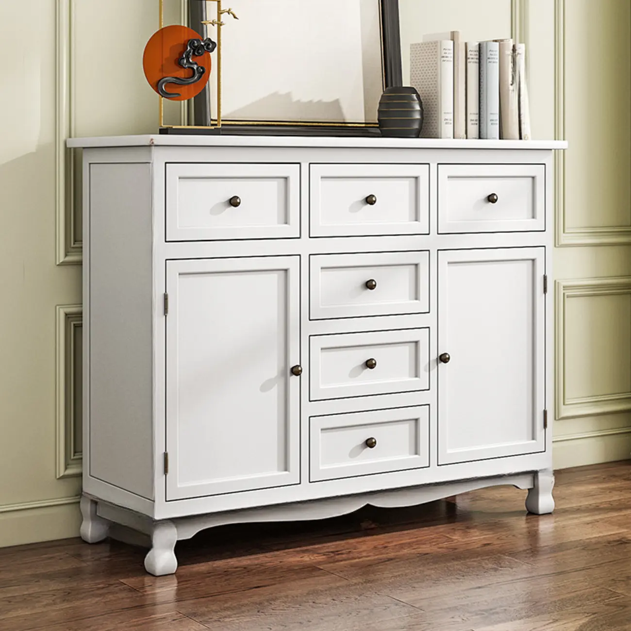 Rustic Waterproof Accent Cabinet for Living Room Storage Image - 20 | homeyfad