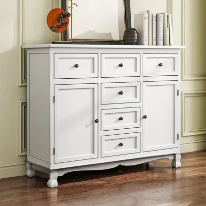 Rustic Waterproof Accent Cabinet for Living Room Storage Image - 20