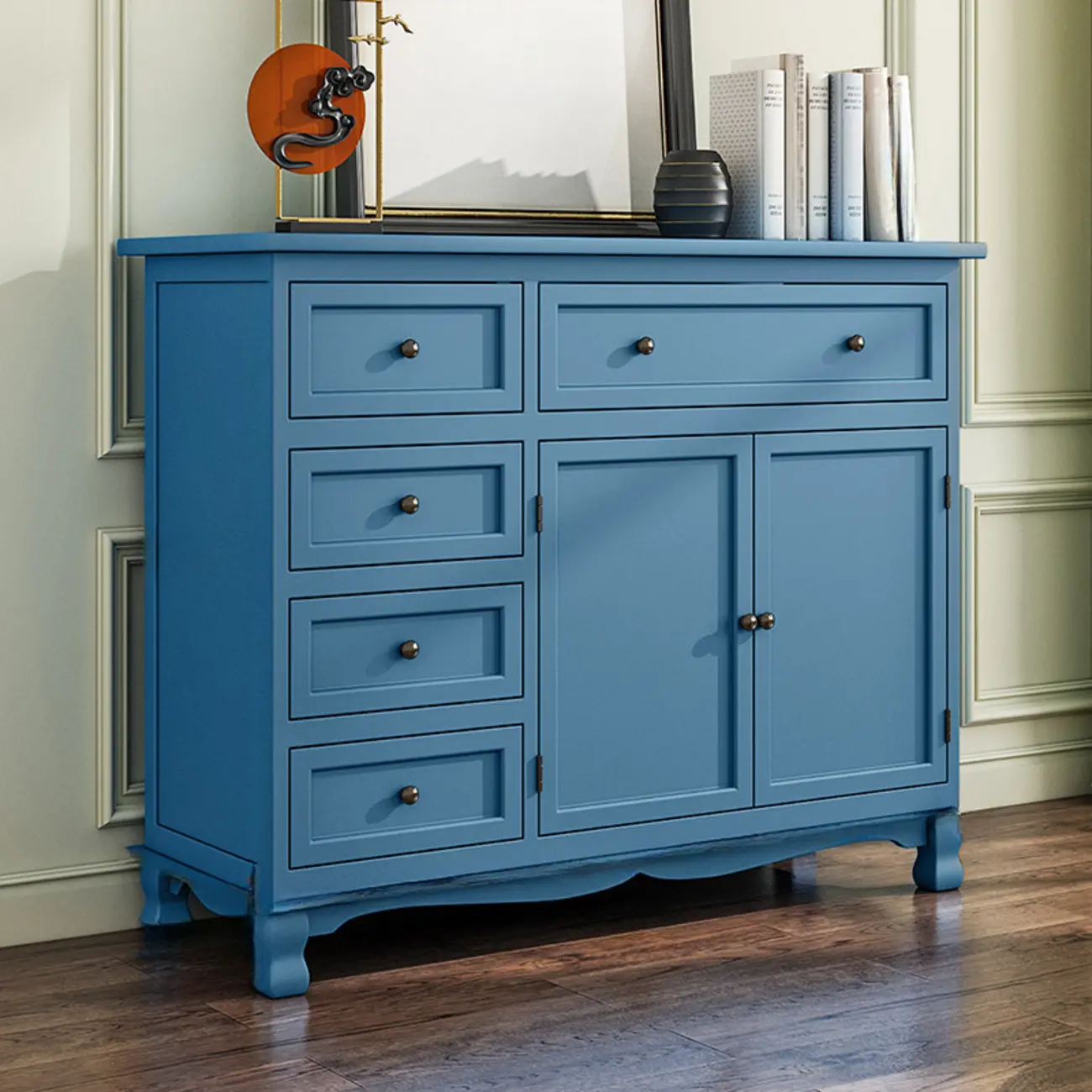 Rustic Waterproof Accent Cabinet for Living Room Storage Image - 24 | homeyfad