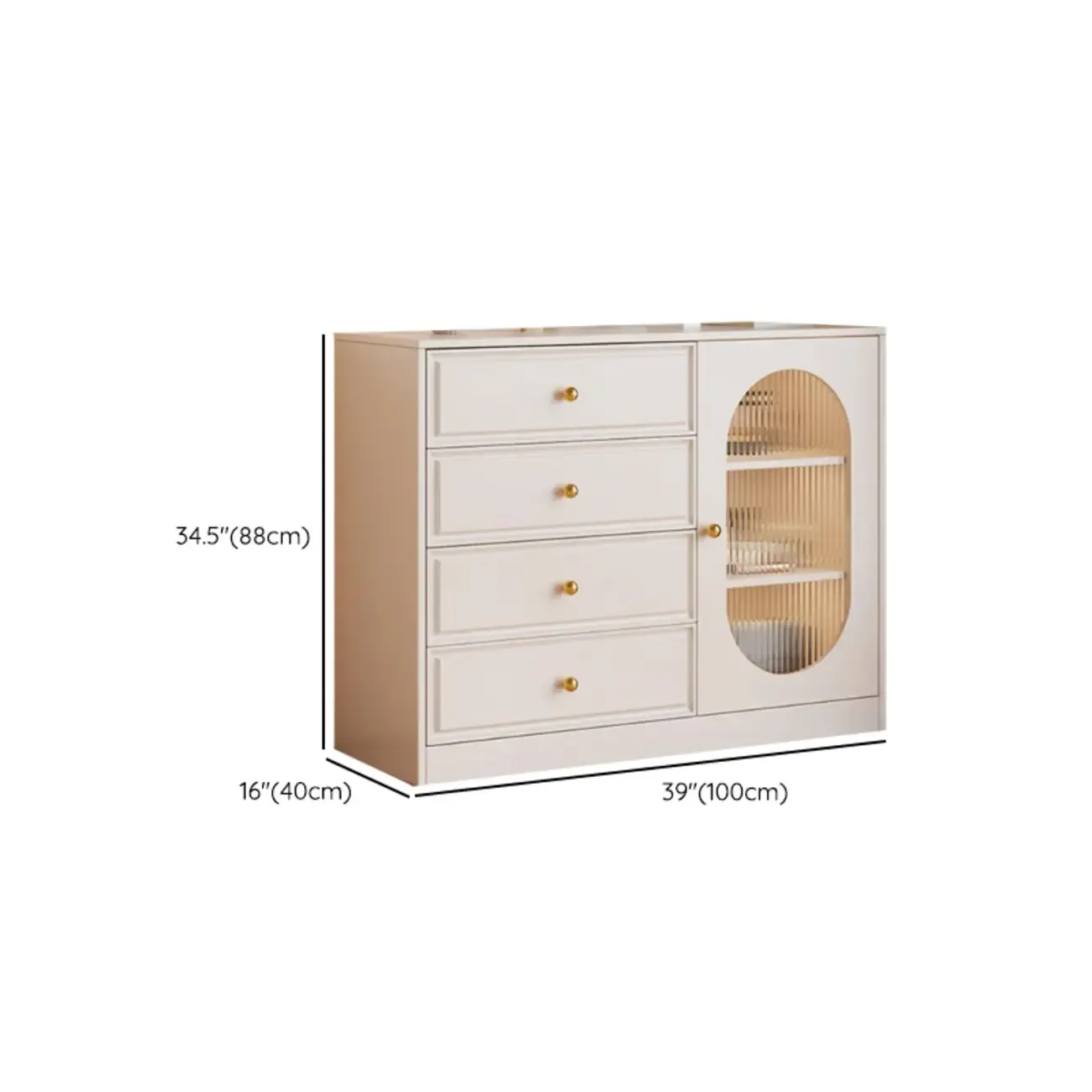 Modern Rectangular Wooden Storage Cabinet in Freestanding Image - 10