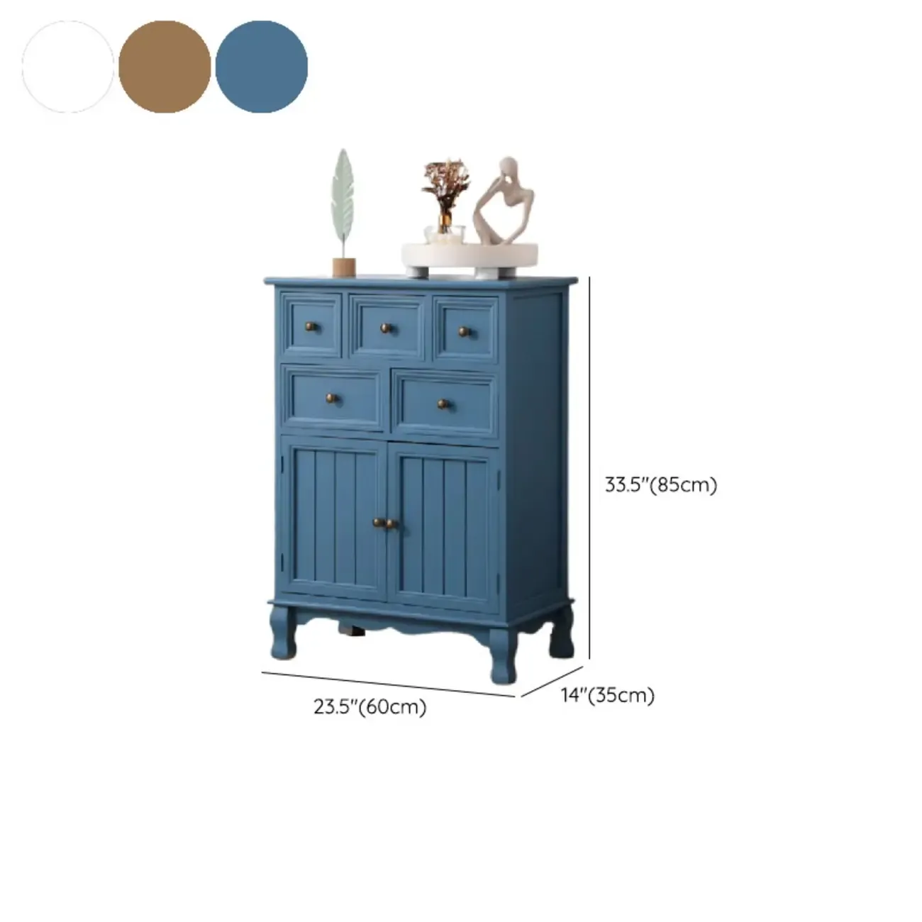 Rustic Waterproof Accent Cabinet for Living Room Storage #size