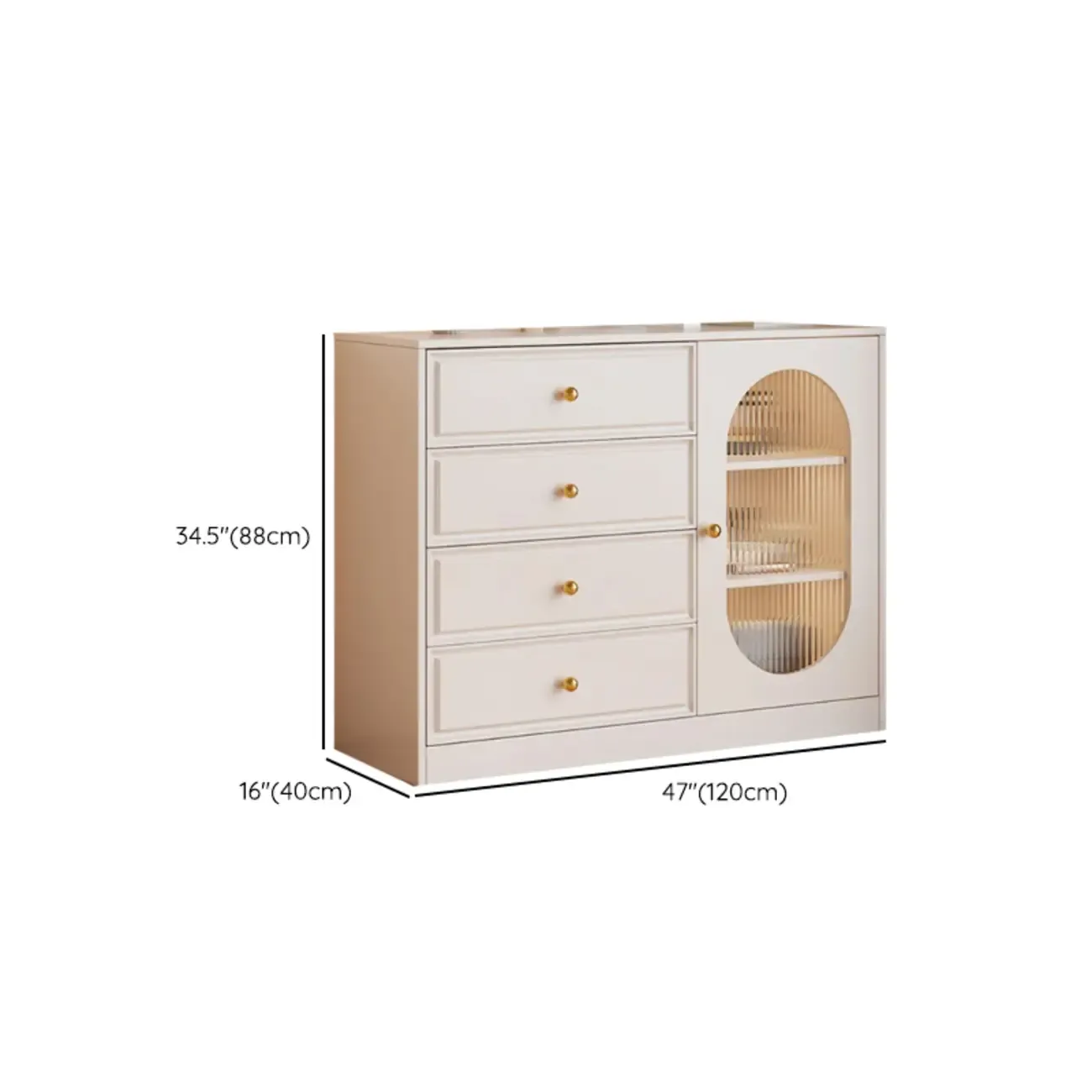 Modern Rectangular Wooden Storage Cabinet in Freestanding Image - 11