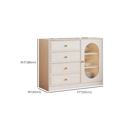 Modern Rectangular Wooden Storage Cabinet in Freestanding Image - 11