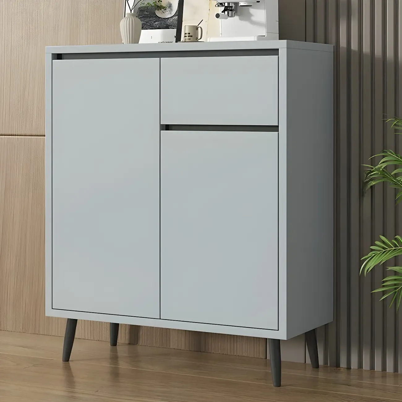 Modern Wooden Sideboard with Multi-Drawers and Cabinets Image - 2