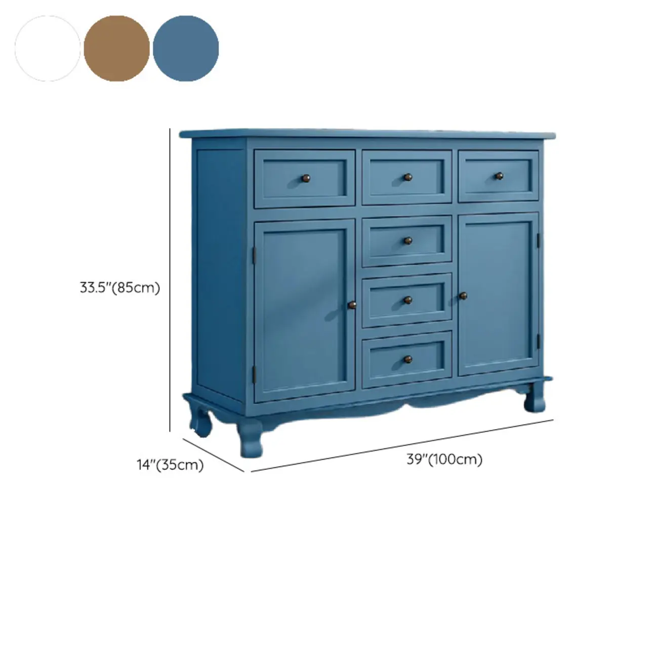 Rustic Waterproof Accent Cabinet for Living Room Storage Image - 29 | homeyfad