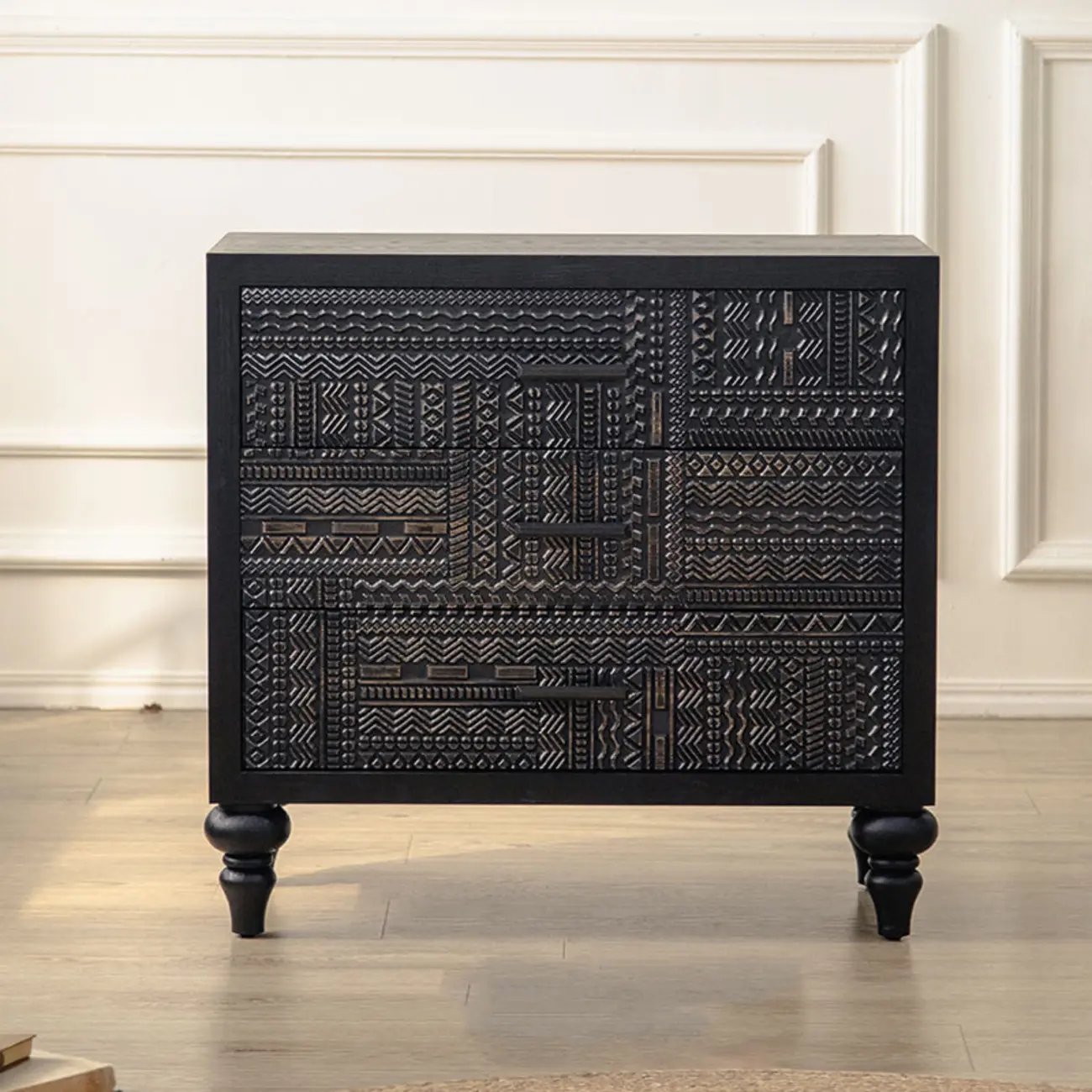 Modern Pine Sideboard with Storage for Living Room Image - 4 | homeyfad