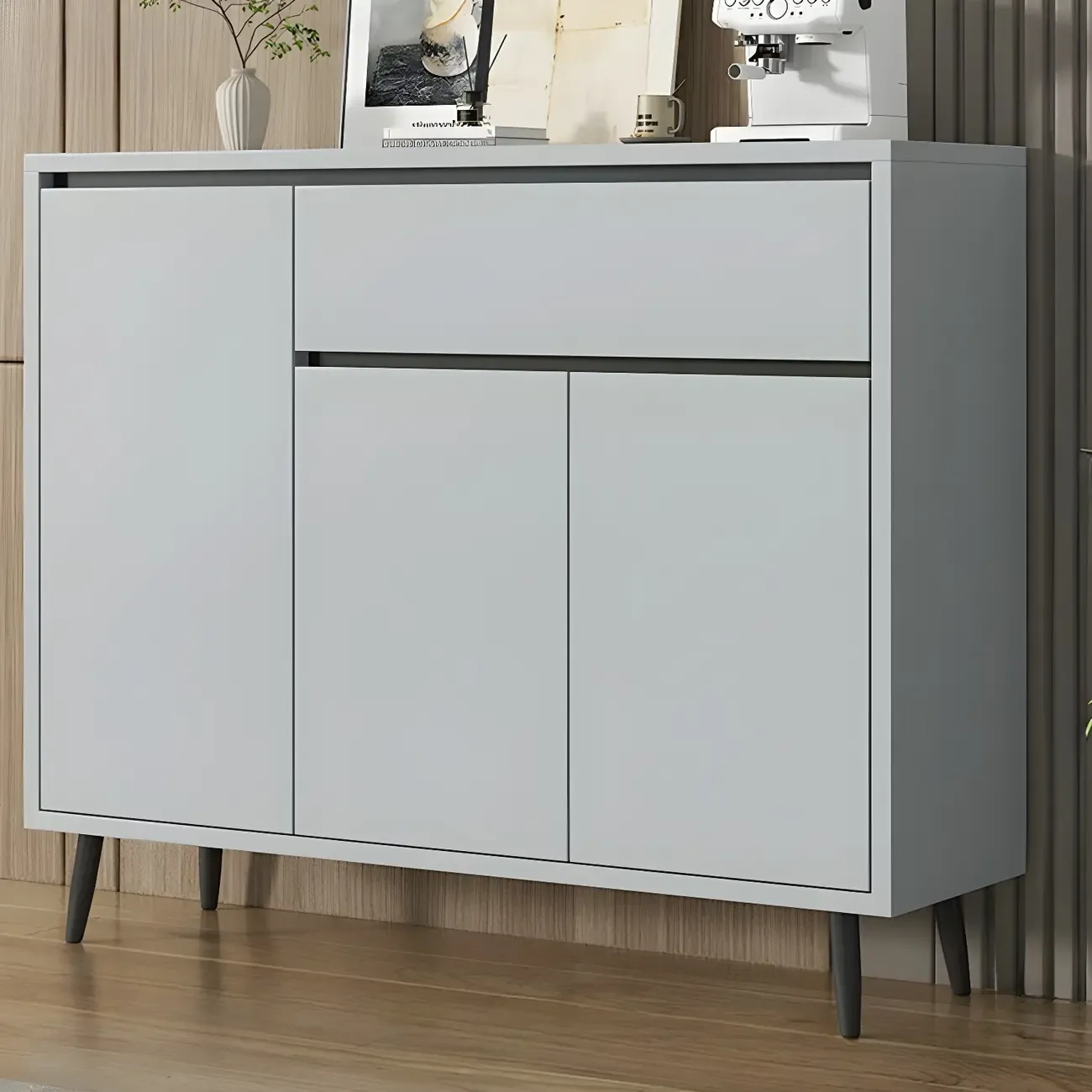 Modern Wooden Sideboard with Multi-Drawers and Cabinets Image - 4