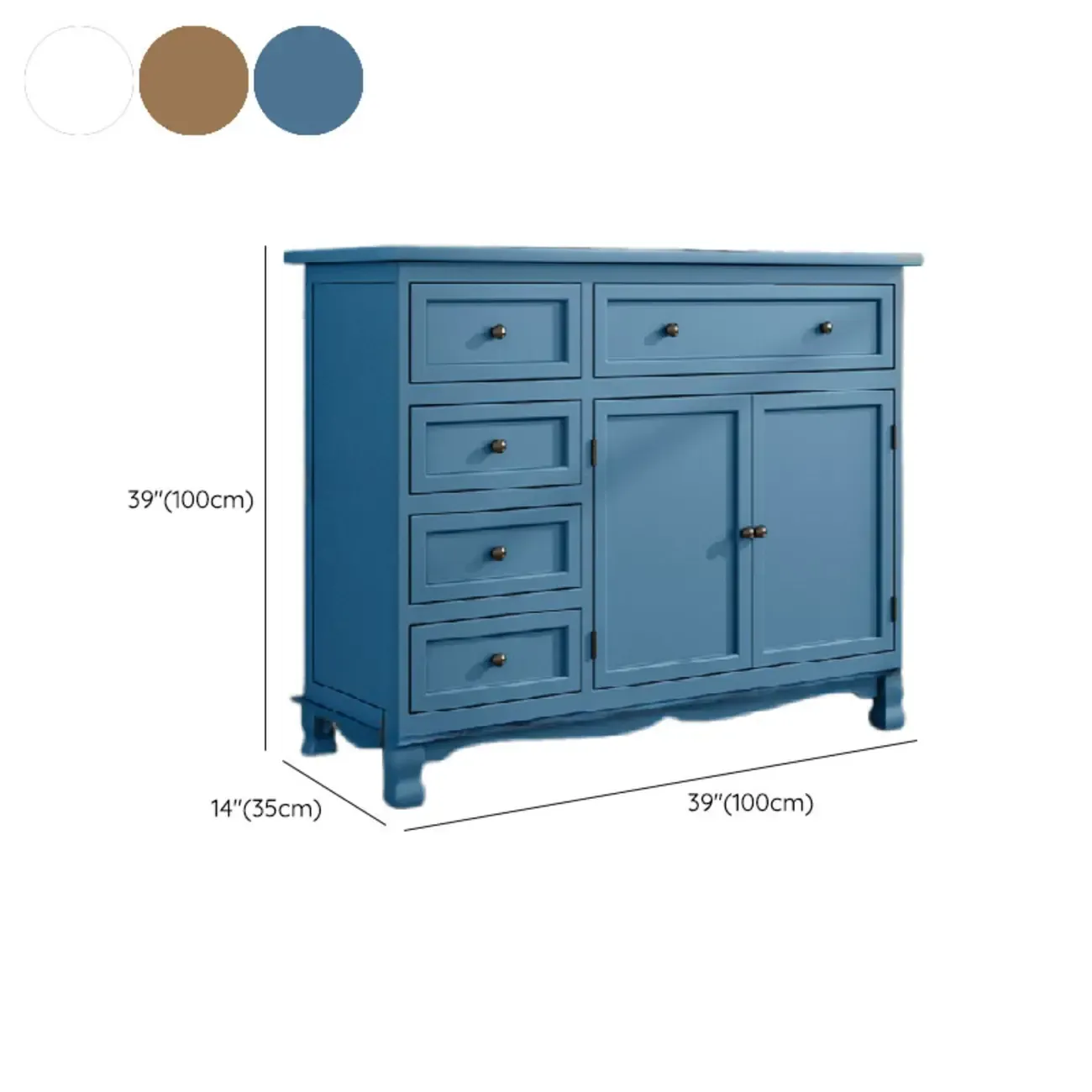 Rustic Waterproof Accent Cabinet for Living Room Storage Image - 30