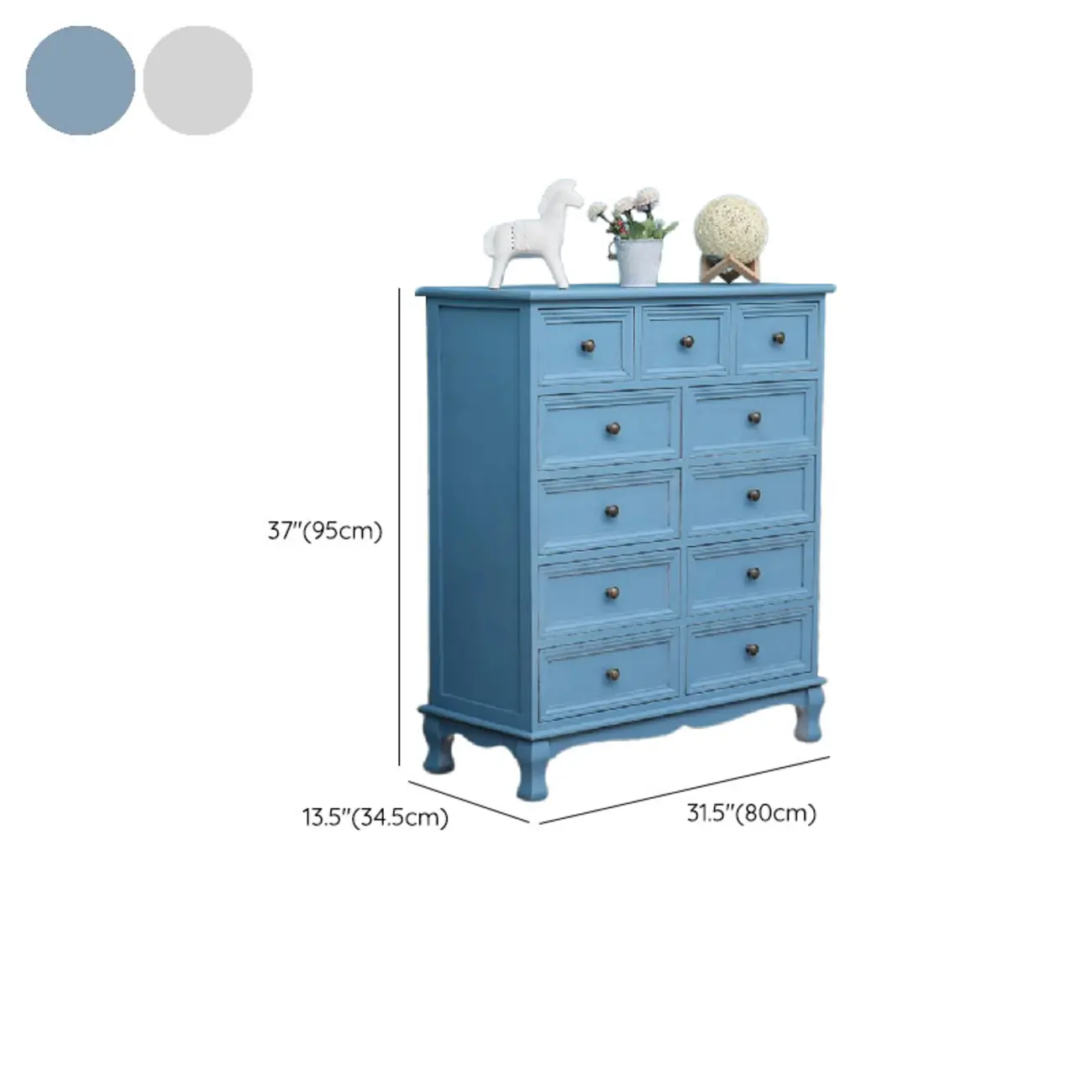 Rustic Wooden White Accent Cabinet with Multiple Drawers Image - 40 | homeyfad