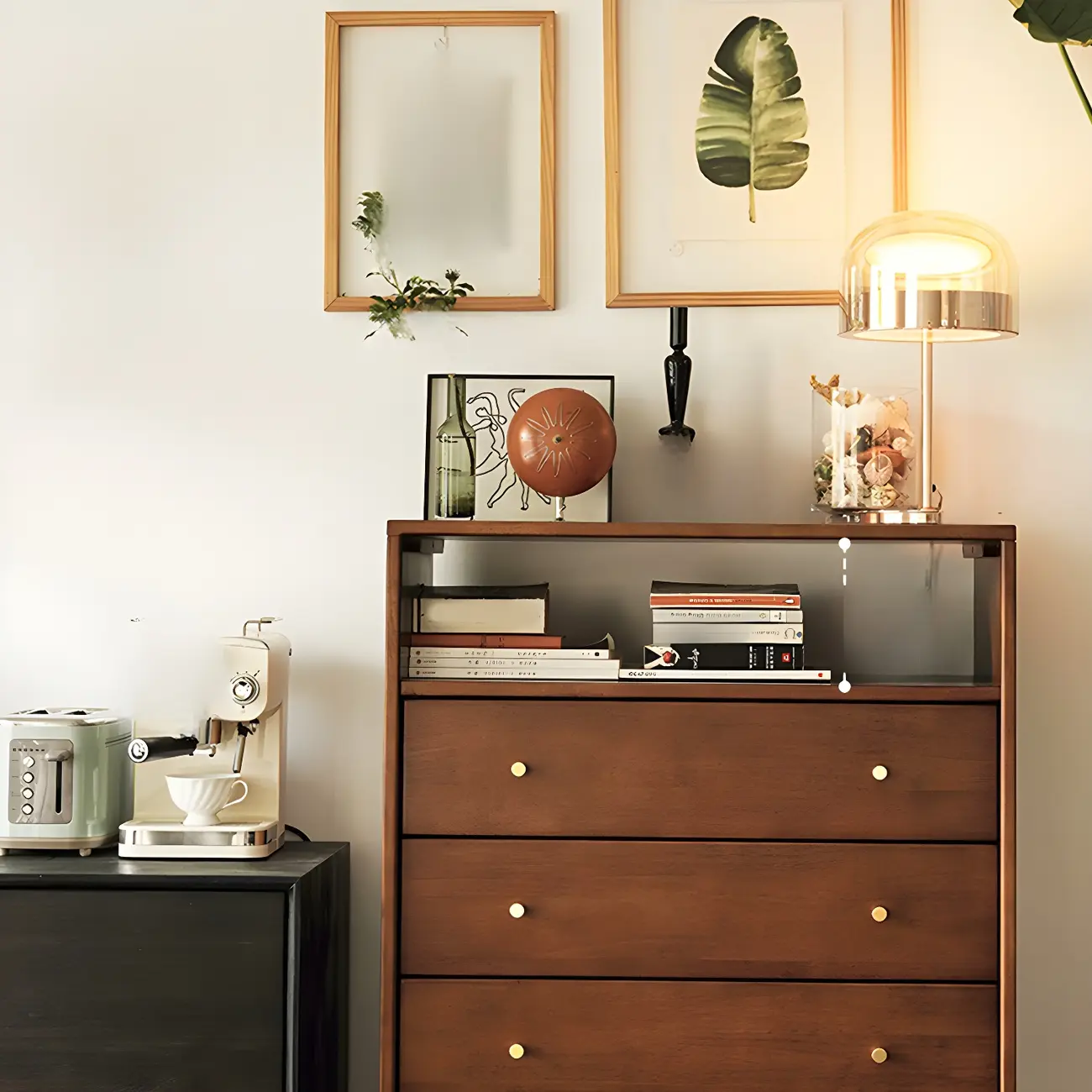 Modern Rubberwood Bedroom Storage Cabinet with 4 Drawers Image - 6 | homeyfad