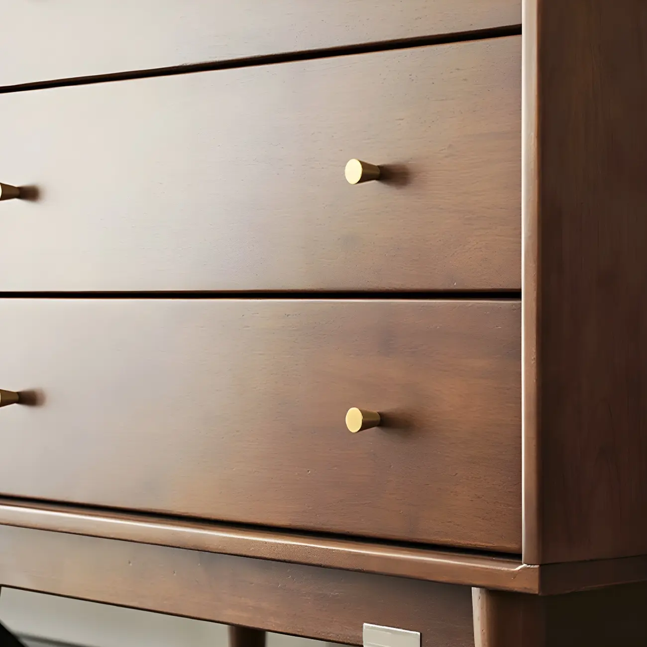 Modern Rubberwood Bedroom Storage Cabinet with 4 Drawers Image - 7 | homeyfad