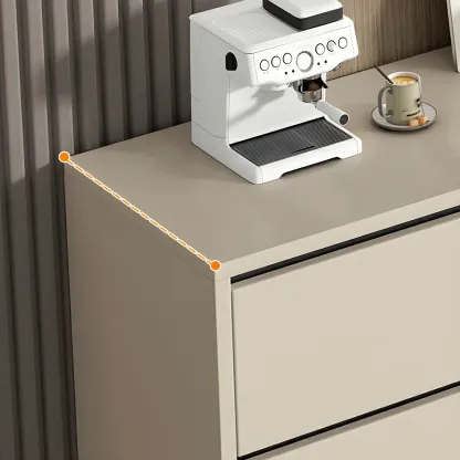 Modern Wooden Sideboard with Multi-Drawers and Cabinets Image - 8